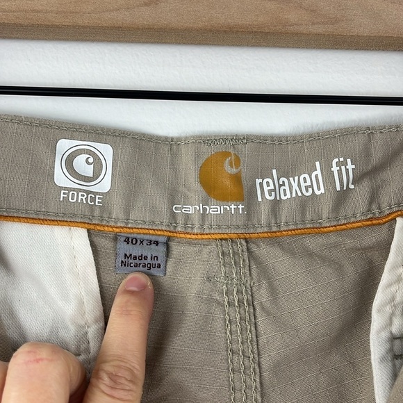 Carhartt Force Tappen Ripstock Cargo Work Pants Mens Size 40x34 Relaxed Fit - Picture 3 of 13
